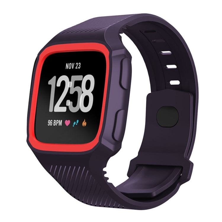 For Fitbit Versa Integrated Protection Silicone Watch Band