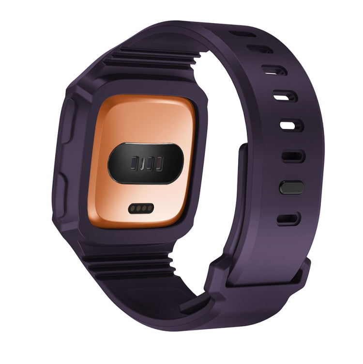 For Fitbit Versa Integrated Protection Silicone Watch Band