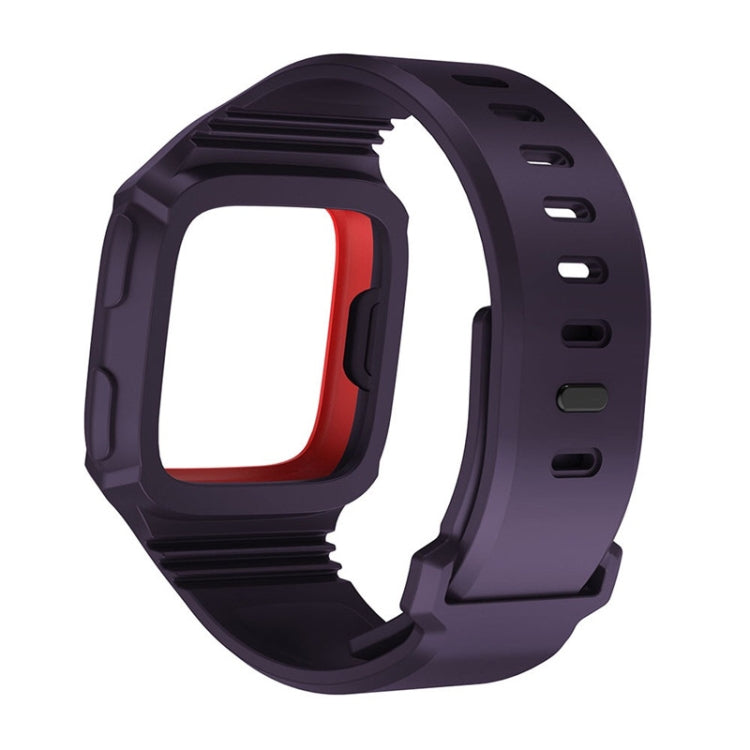 For Fitbit Versa Integrated Protection Silicone Watch Band