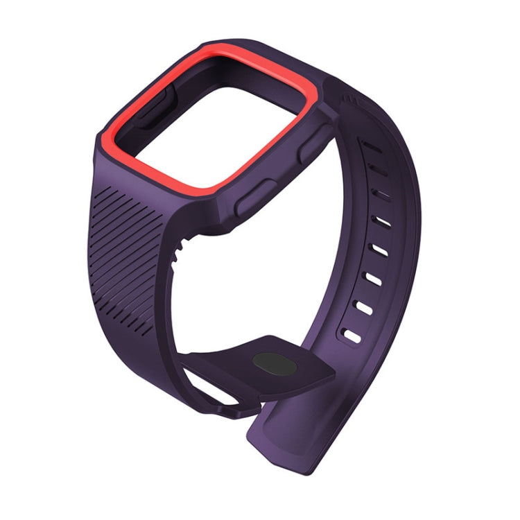 For Fitbit Versa Integrated Protection Silicone Watch Band