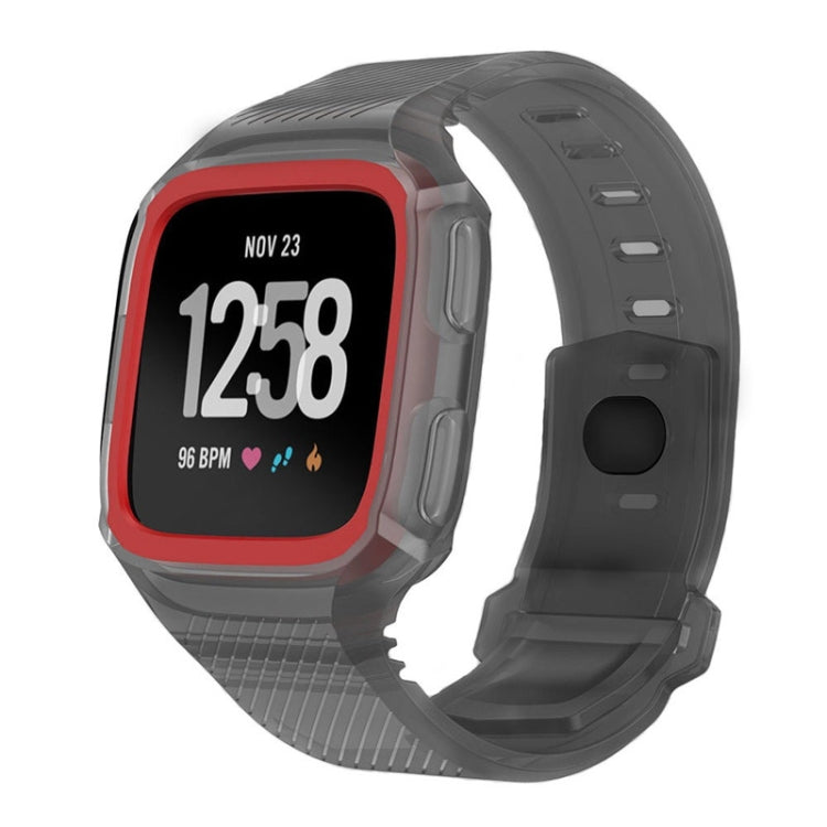 For Fitbit Versa Integrated Protection Silicone Watch Band