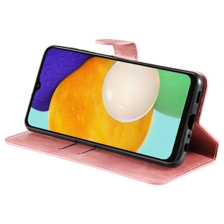 For Samsung Galaxy A13 5G JUNSUNMAY Calf Texture Leather Phone Case