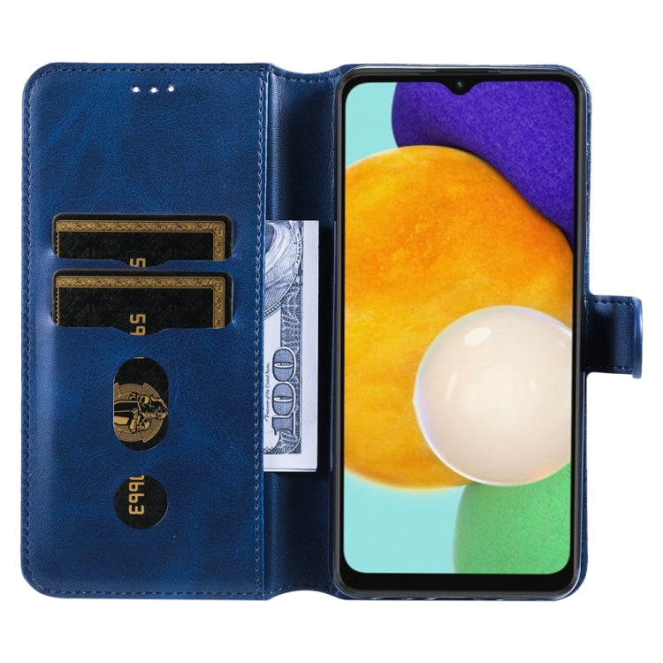 For Samsung Galaxy A13 5G JUNSUNMAY Calf Texture Leather Phone Case