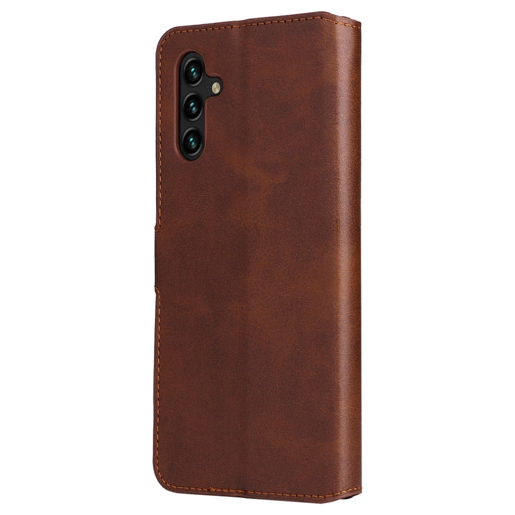 For Samsung Galaxy A13 5G JUNSUNMAY Calf Texture Leather Phone Case