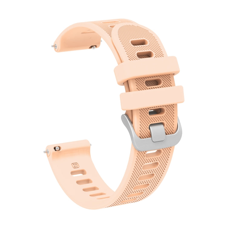 For Garmin Forerunner 55 20mm Silicone Twill Watch Band