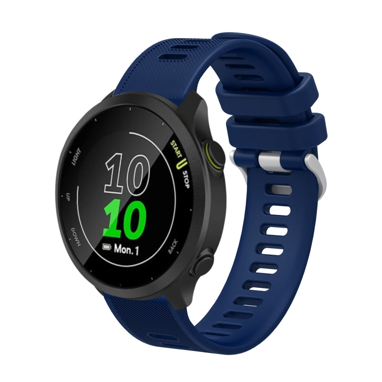 For Garmin Forerunner 55 20mm Silicone Twill Watch Band