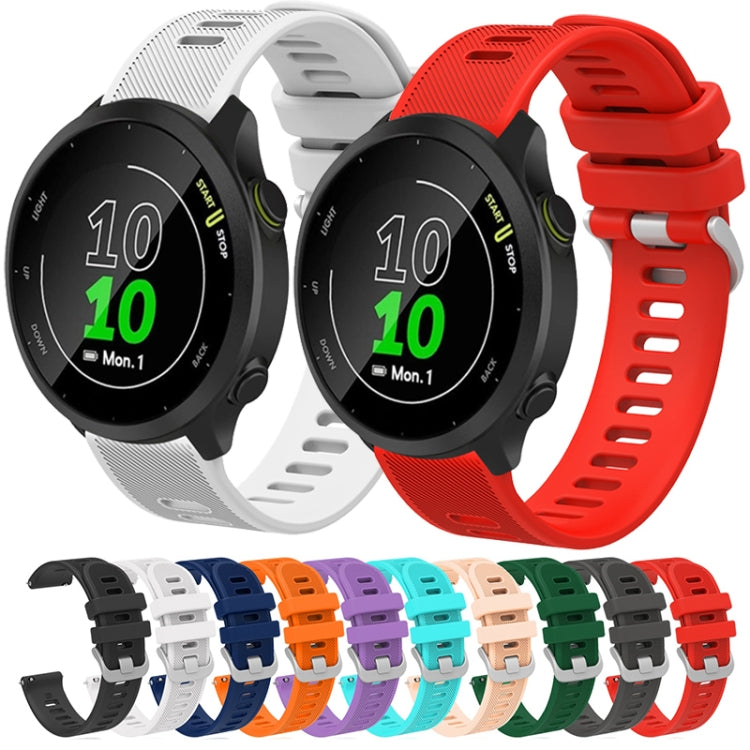 For Garmin Vivomove HR Sport 20mm Silicone Twill Watch Band