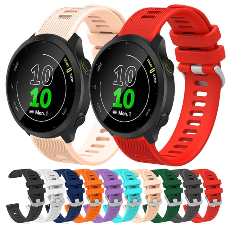 For Garmin Vivoactive3 Music 20mm Silicone Twill Watch Band
