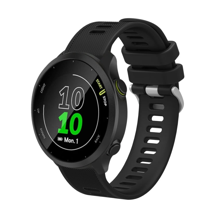 For Garmin Forerunner 245 20mm Silicone Twill Watch Band