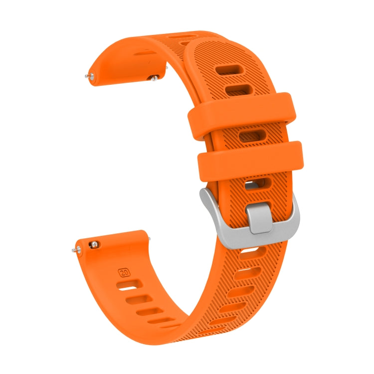 For Garmin Forerunner 645 20mm Silicone Twill Watch Band