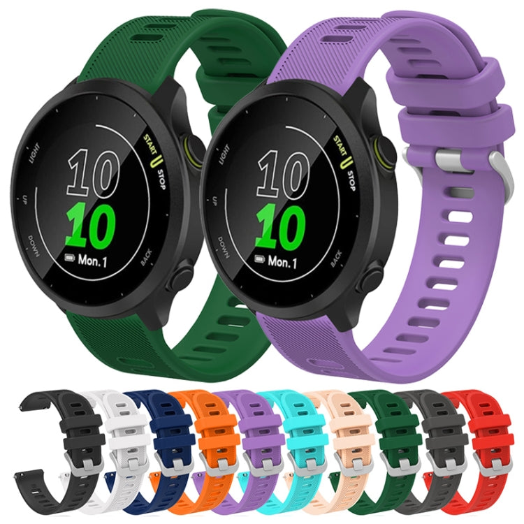 For Garmin Forerunner 645 20mm Silicone Twill Watch Band