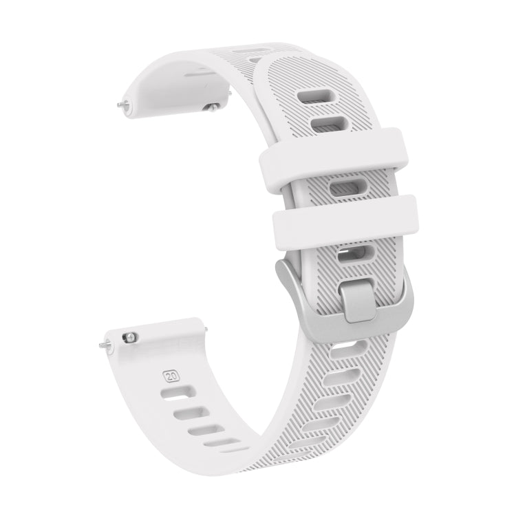 For Amazfit Pop 20mm Silicone Twill Watch Band