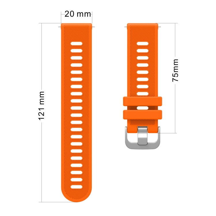 For Amazfit GTR 42mm 20mm Silicone Twill Watch Band