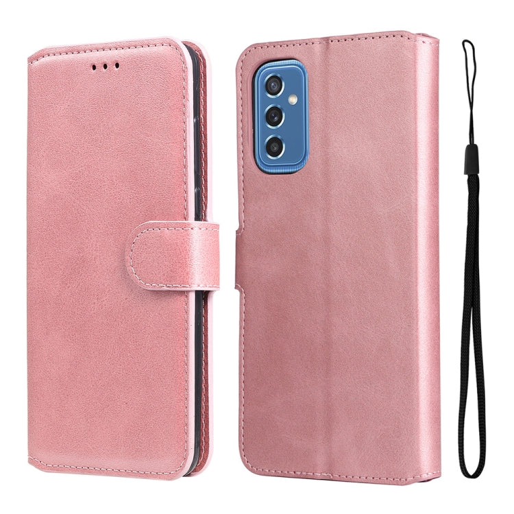 For Samsung Galaxy M52 5G JUNSUNMAY Calf Texture Leather Phone Case