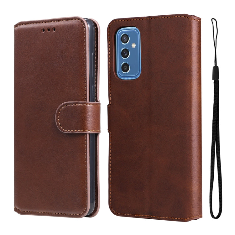 For Samsung Galaxy M52 5G JUNSUNMAY Calf Texture Leather Phone Case