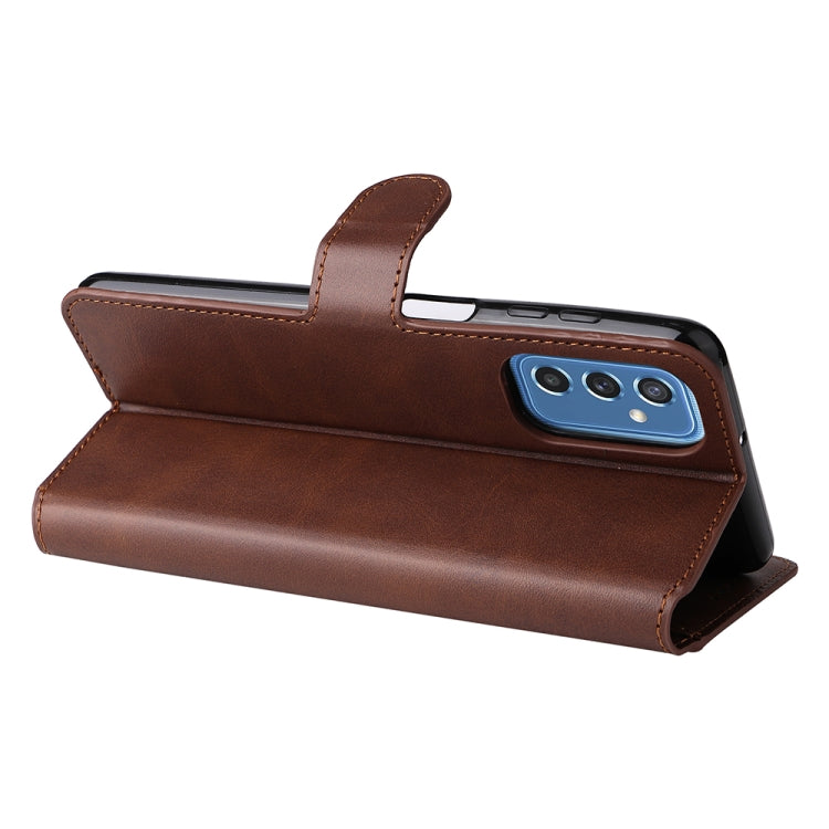For Samsung Galaxy M52 5G JUNSUNMAY Calf Texture Leather Phone Case
