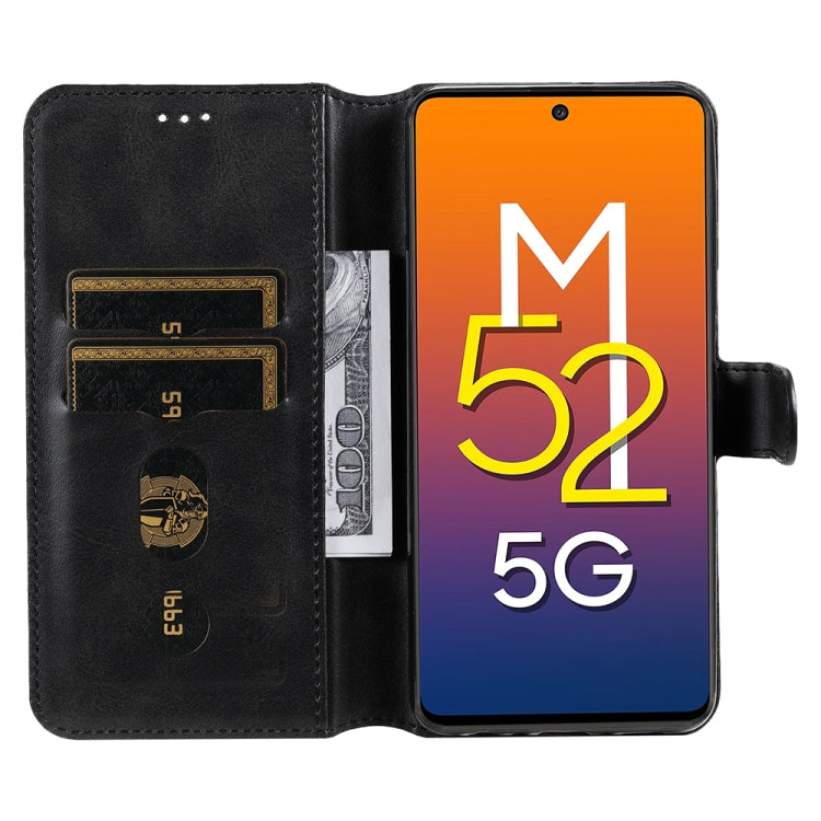For Samsung Galaxy M52 5G JUNSUNMAY Calf Texture Leather Phone Case