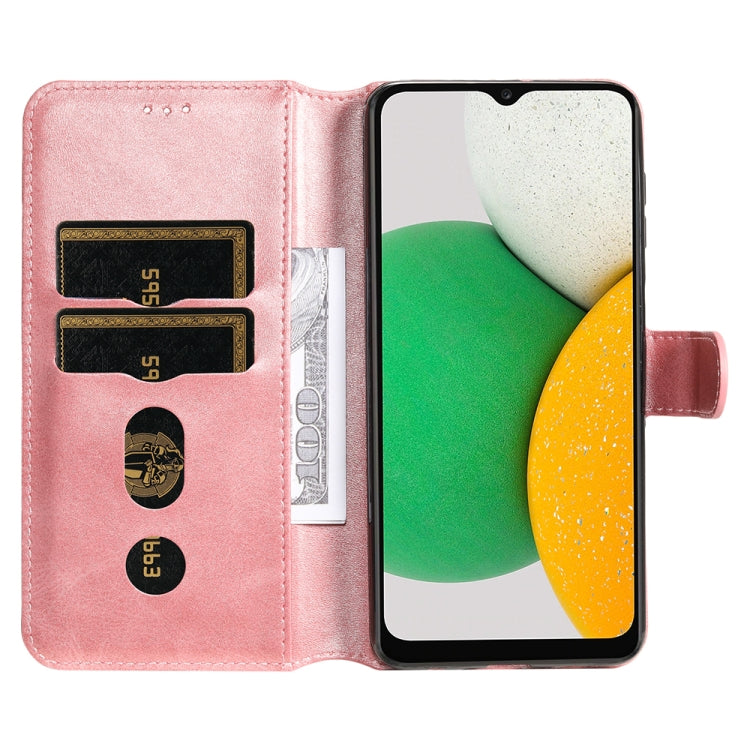 For Samsung Galaxy A03 Core JUNSUNMAY  Calf Texture Leather Phone Case