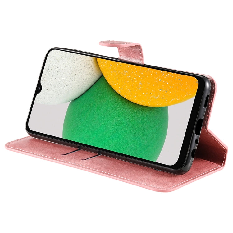 For Samsung Galaxy A03 Core JUNSUNMAY  Calf Texture Leather Phone Case