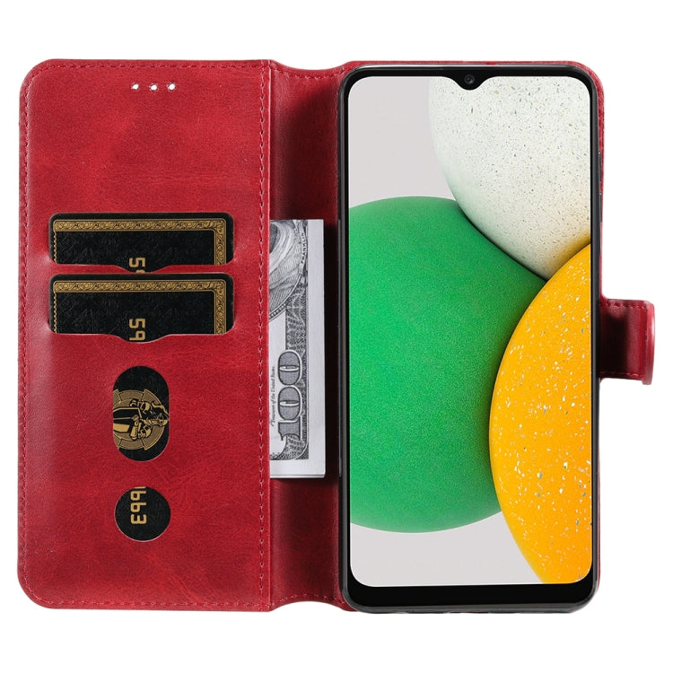 For Samsung Galaxy A03 Core JUNSUNMAY  Calf Texture Leather Phone Case