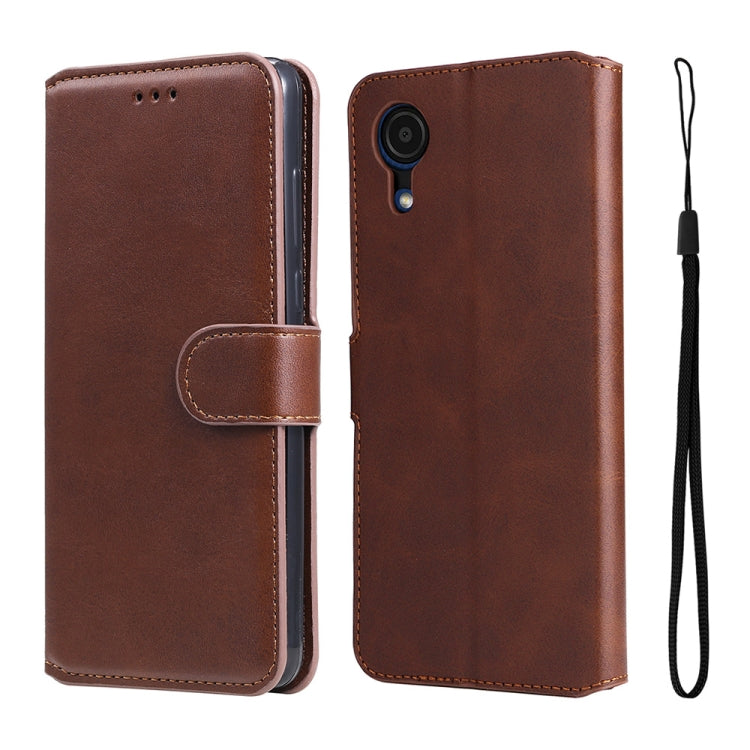 For Samsung Galaxy A03 Core JUNSUNMAY  Calf Texture Leather Phone Case