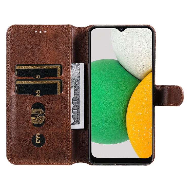 For Samsung Galaxy A03 Core JUNSUNMAY  Calf Texture Leather Phone Case