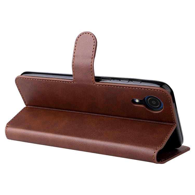 For Samsung Galaxy A03 Core JUNSUNMAY  Calf Texture Leather Phone Case