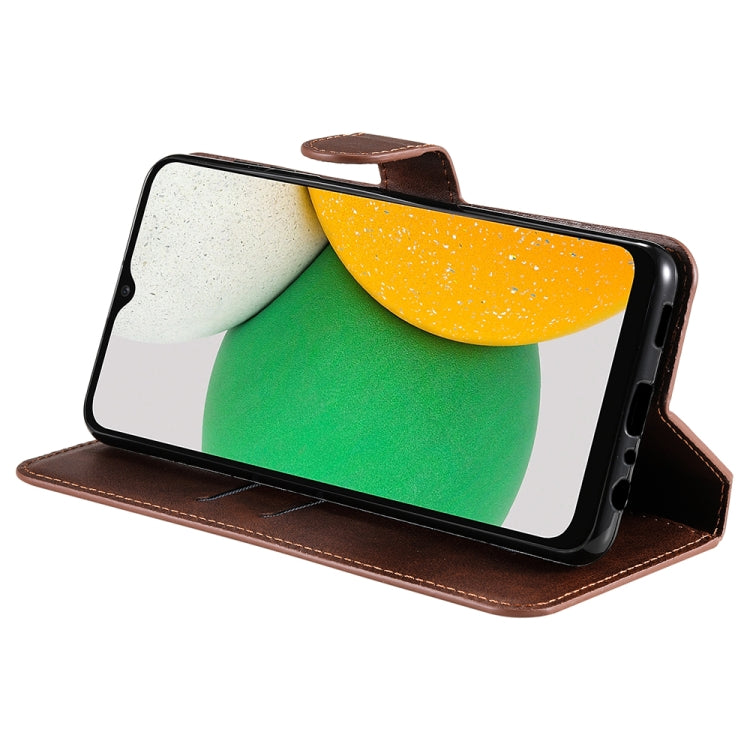 For Samsung Galaxy A03 Core JUNSUNMAY  Calf Texture Leather Phone Case