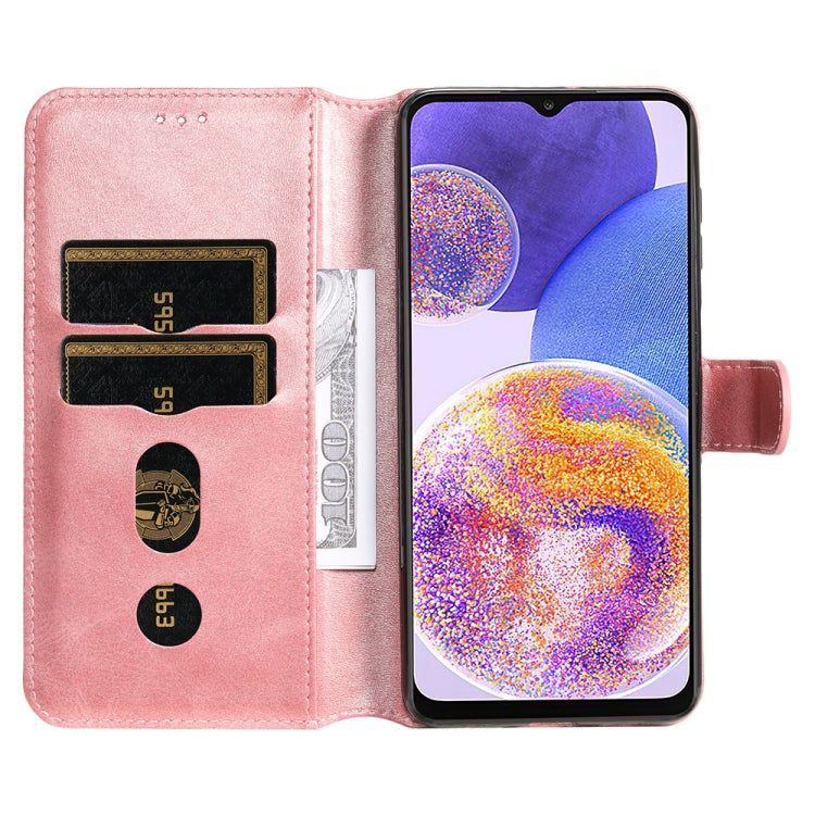 For Samsung Galaxy A23 4G / M23 / F23 JUNSUNMAY Calf Texture Leather Phone Case