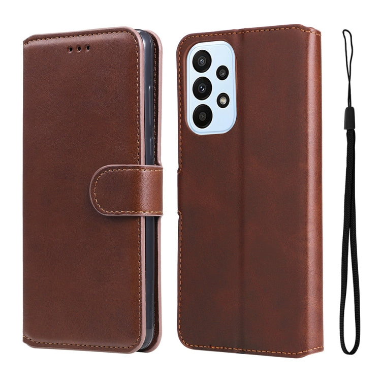 For Samsung Galaxy A23 4G / M23 / F23 JUNSUNMAY Calf Texture Leather Phone Case