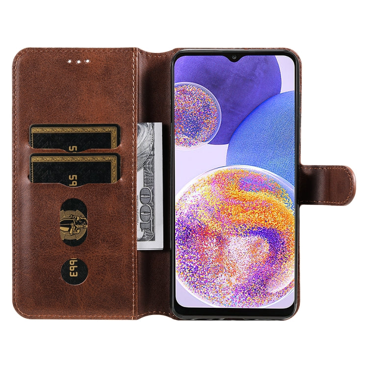 For Samsung Galaxy A23 4G / M23 / F23 JUNSUNMAY Calf Texture Leather Phone Case