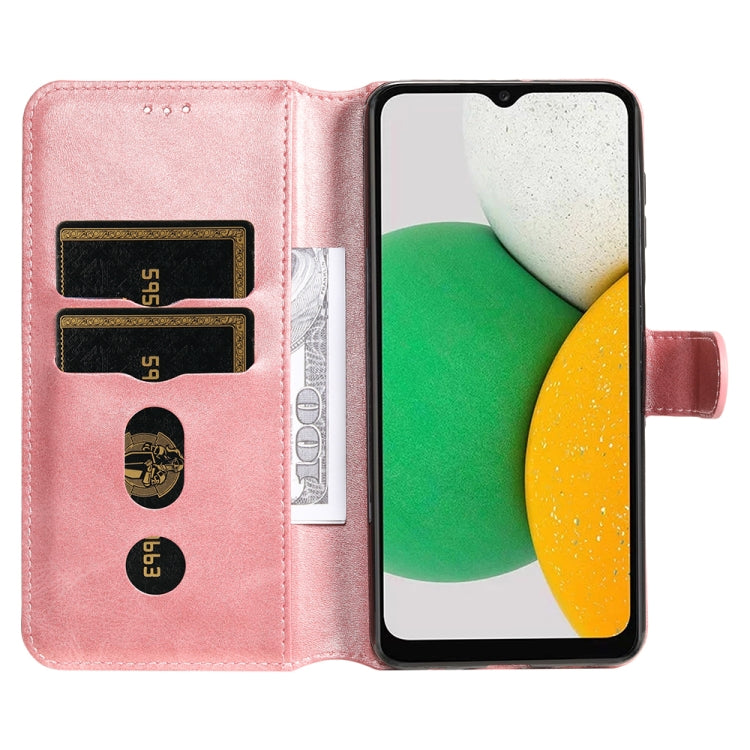 For Samsung Galaxy A03 166mm EU Version JUNSUNMAY Calf Texture Leather Phone Case