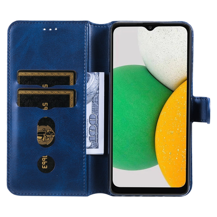 For Samsung Galaxy A03 166mm EU Version JUNSUNMAY Calf Texture Leather Phone Case