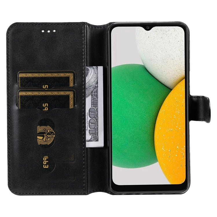 For Samsung Galaxy A03 166mm EU Version JUNSUNMAY Calf Texture Leather Phone Case