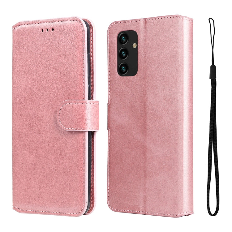 For Samsung Galaxy A13 4G JUNSUNMAY Calf Texture Leather Phone Case