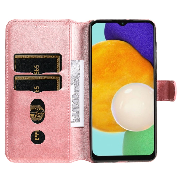 For Samsung Galaxy A13 4G JUNSUNMAY Calf Texture Leather Phone Case