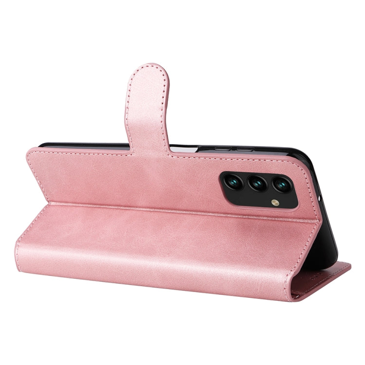 For Samsung Galaxy A13 4G JUNSUNMAY Calf Texture Leather Phone Case
