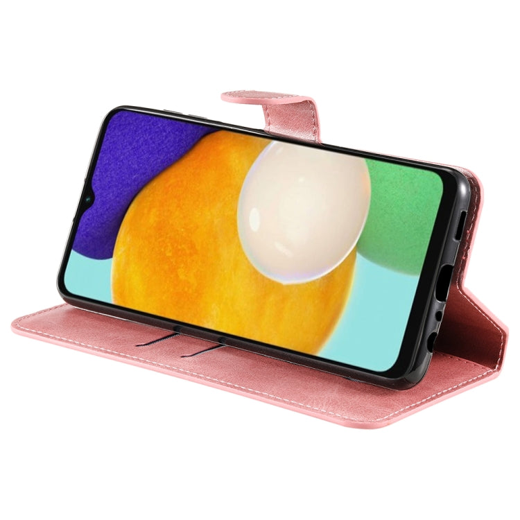 For Samsung Galaxy A13 4G JUNSUNMAY Calf Texture Leather Phone Case