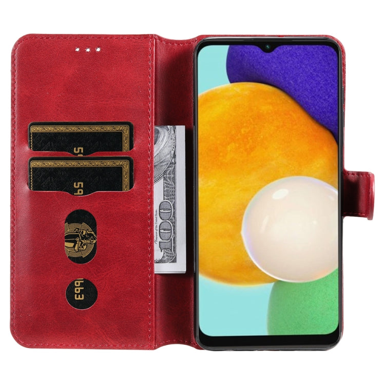For Samsung Galaxy A13 4G JUNSUNMAY Calf Texture Leather Phone Case
