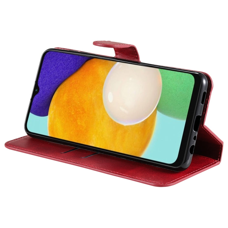 For Samsung Galaxy A13 4G JUNSUNMAY Calf Texture Leather Phone Case