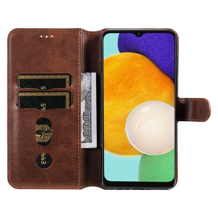 For Samsung Galaxy A13 4G JUNSUNMAY Calf Texture Leather Phone Case