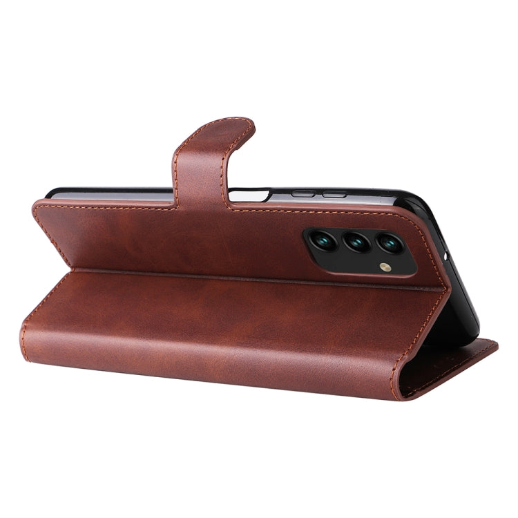 For Samsung Galaxy A13 4G JUNSUNMAY Calf Texture Leather Phone Case