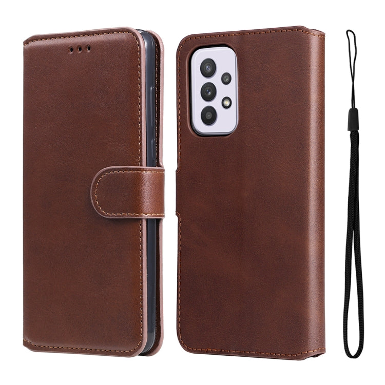 For Samsung Galaxy A33 5G JUNSUNMAY Calf Texture Leather Phone Case