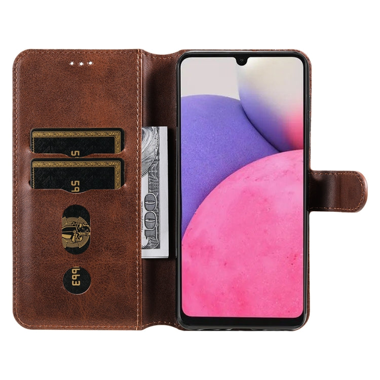 For Samsung Galaxy A33 5G JUNSUNMAY Calf Texture Leather Phone Case