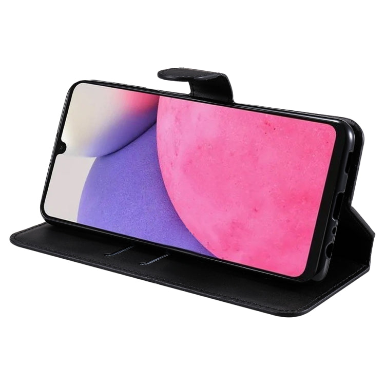 For Samsung Galaxy A33 5G JUNSUNMAY Calf Texture Leather Phone Case