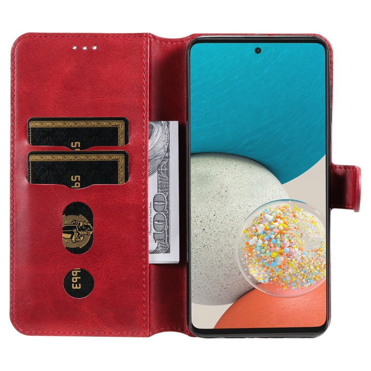 For Samsung Galaxy A53 5G JUNSUNMAY Calf Texture Leather Phone Case