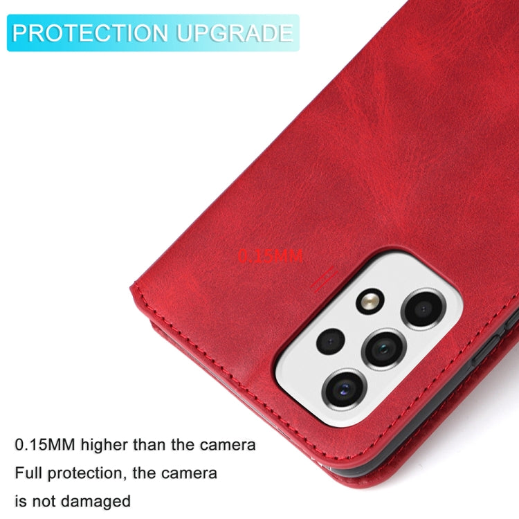 For Samsung Galaxy A53 5G JUNSUNMAY Calf Texture Leather Phone Case