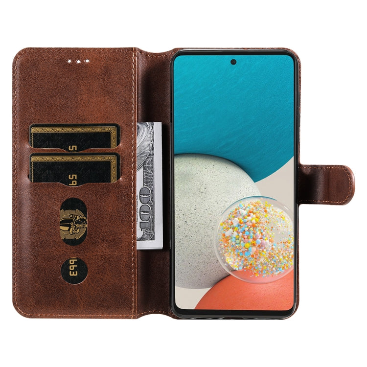 For Samsung Galaxy A53 5G JUNSUNMAY Calf Texture Leather Phone Case