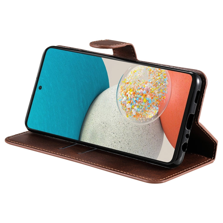 For Samsung Galaxy A53 5G JUNSUNMAY Calf Texture Leather Phone Case