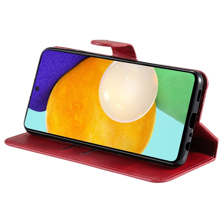 For Samsung Galaxy A73 5G JUNSUNMAY Calf Texture Leather Phone Case